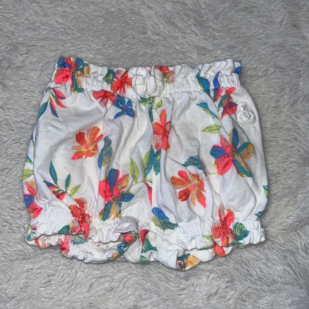 bay gap floral shorts 0-3 months baby girl